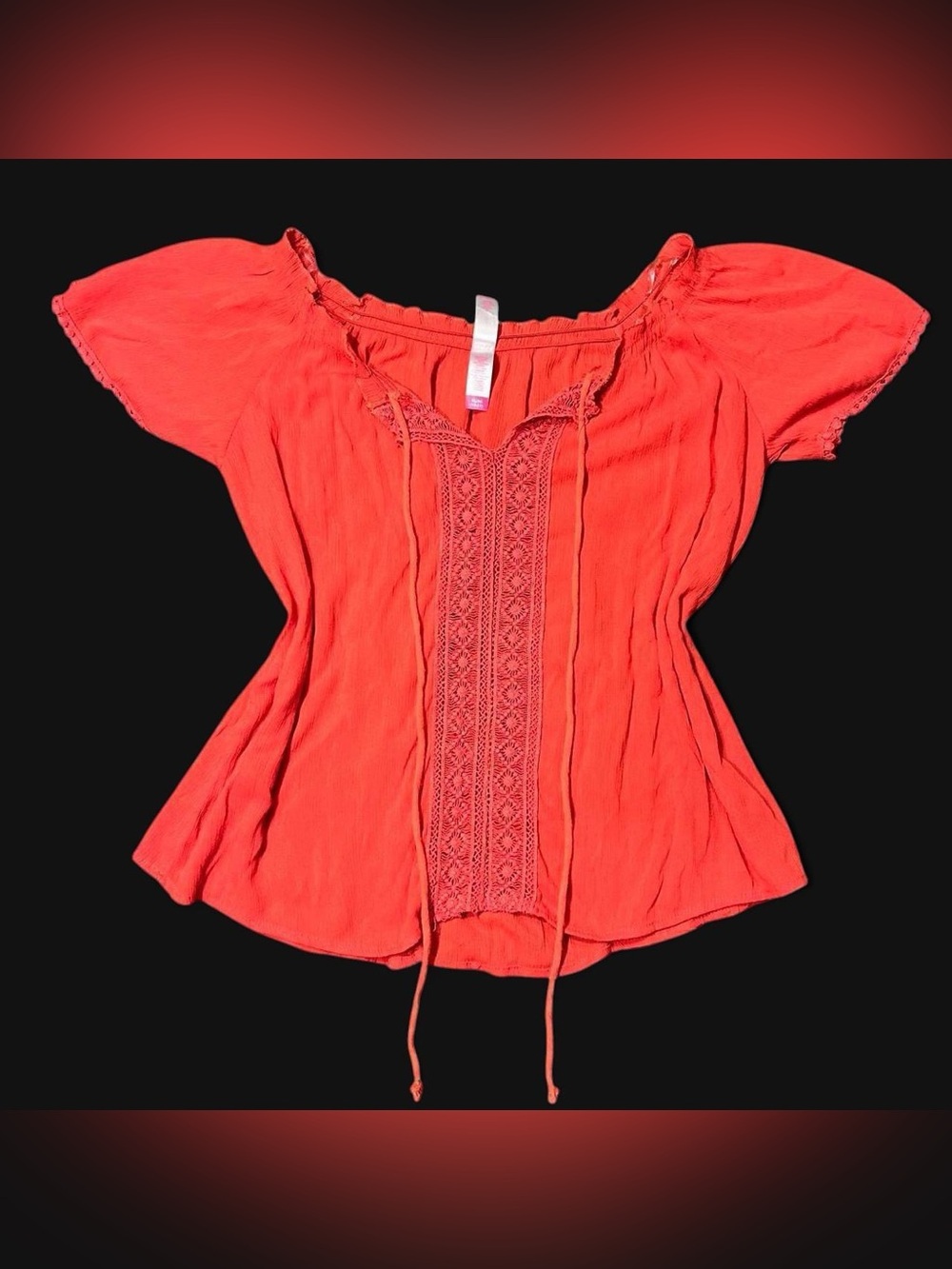 Fairy Red Babydoll Lace Top by No Boundaries!